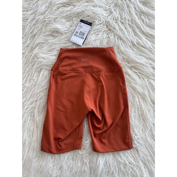Nike One High-Waisted 8" Biker Shorts With Pockets Burnt Sunrise Size XS - Picture 6 of 10